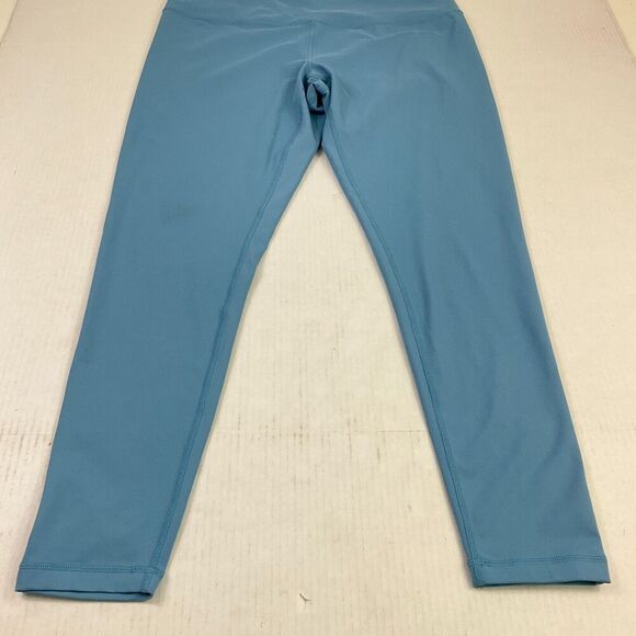 Zella Cropped Capri Leggings Solid Blue Stretchy Mid Rise Gym Yoga Workout XL * - Picture 2 of 11